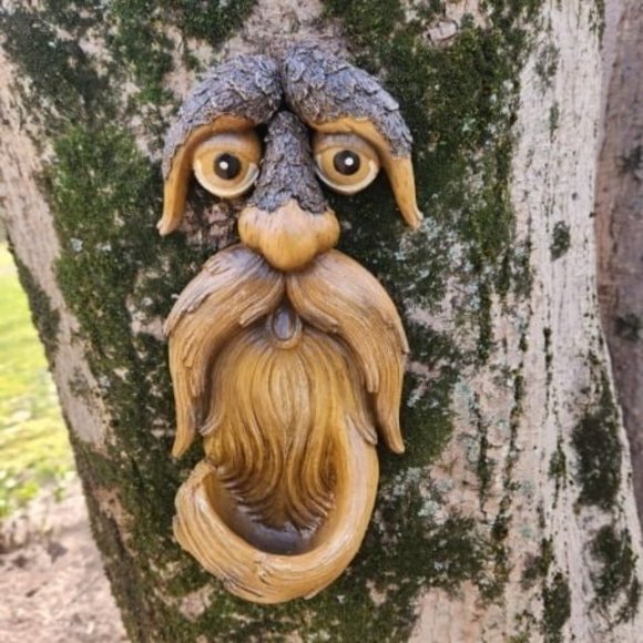 Tree Face, Tree Faces Outdoor, Tree Art, Tree Decorations Outdoor, Tree Faces - Picture 3 of 3
